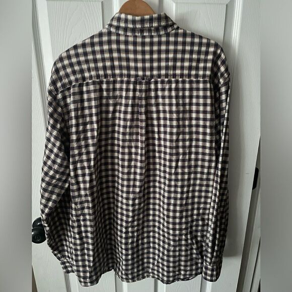 Columbia Men's Button Down Shirt Size  XXL flannel Brown Plaid Long Sleeve - Picture 2 of 5